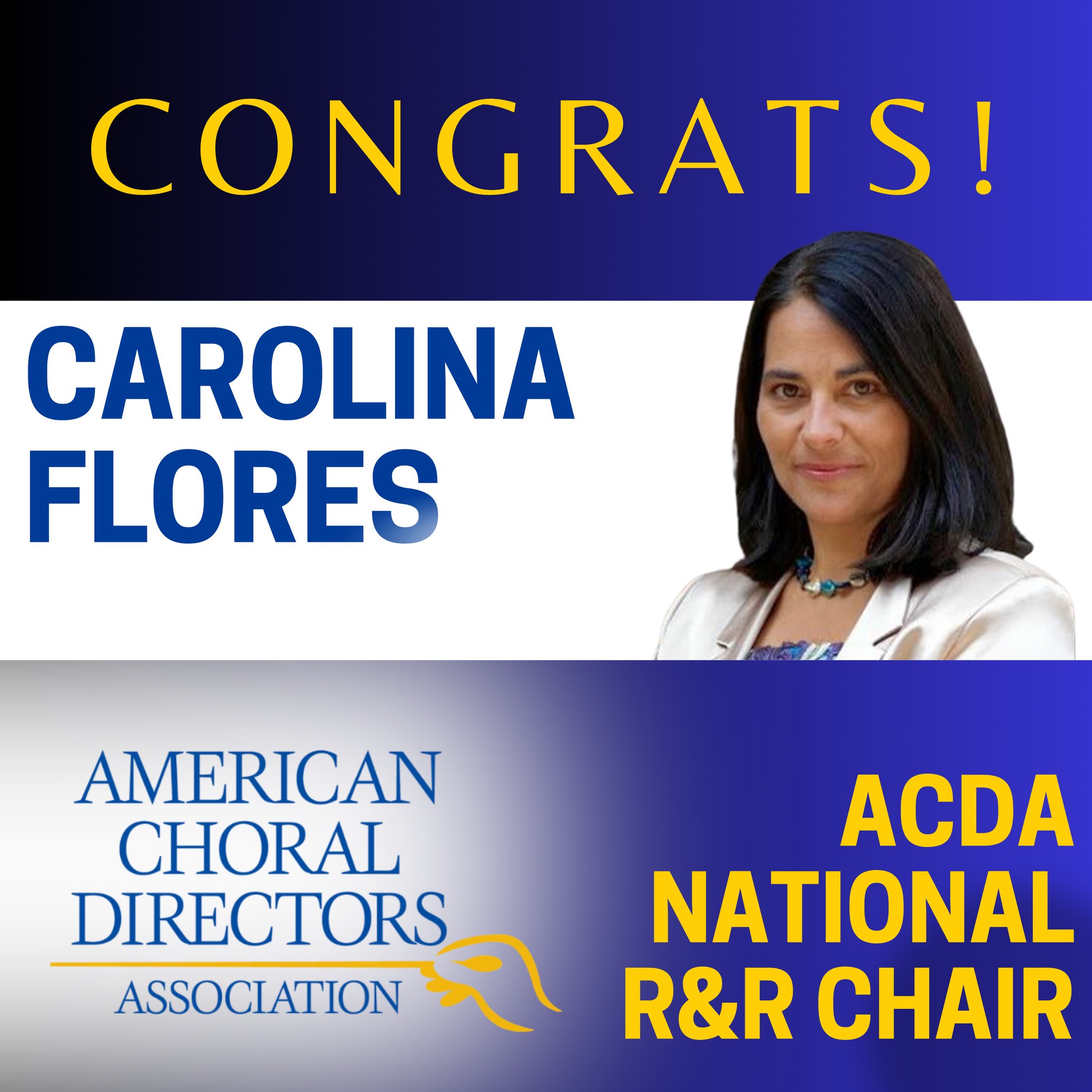 Congratulations to our own Carolina... - Connecticut ACDA