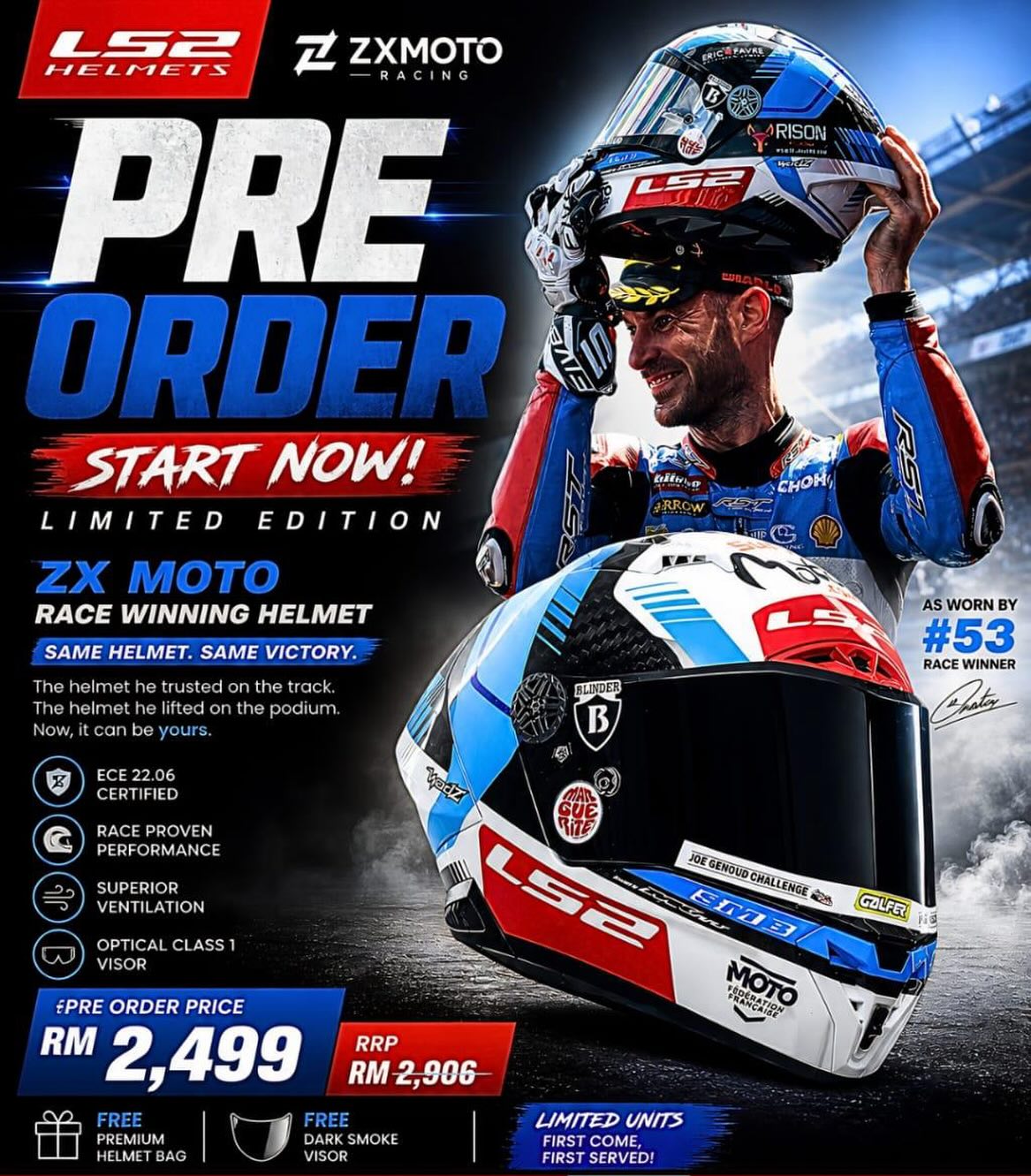 @_＠様 🏁🔥 LS2 ZX MOTO Limited Edition Pre-Order Now Open! 🔥🏁 The same