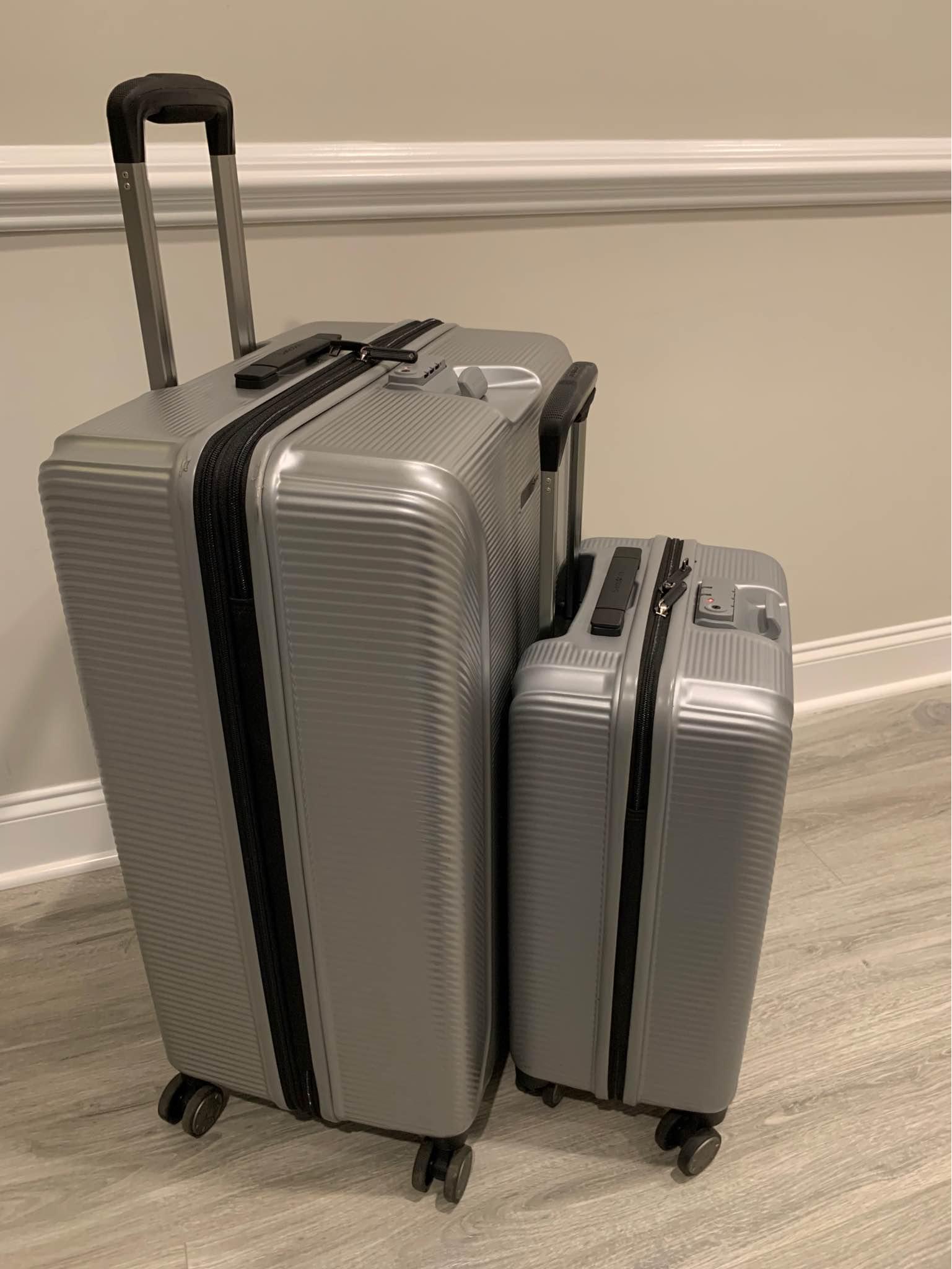 LIKE NEW 2 PIECE Samsonite Element XLT Hardside Grey Luggage Set with