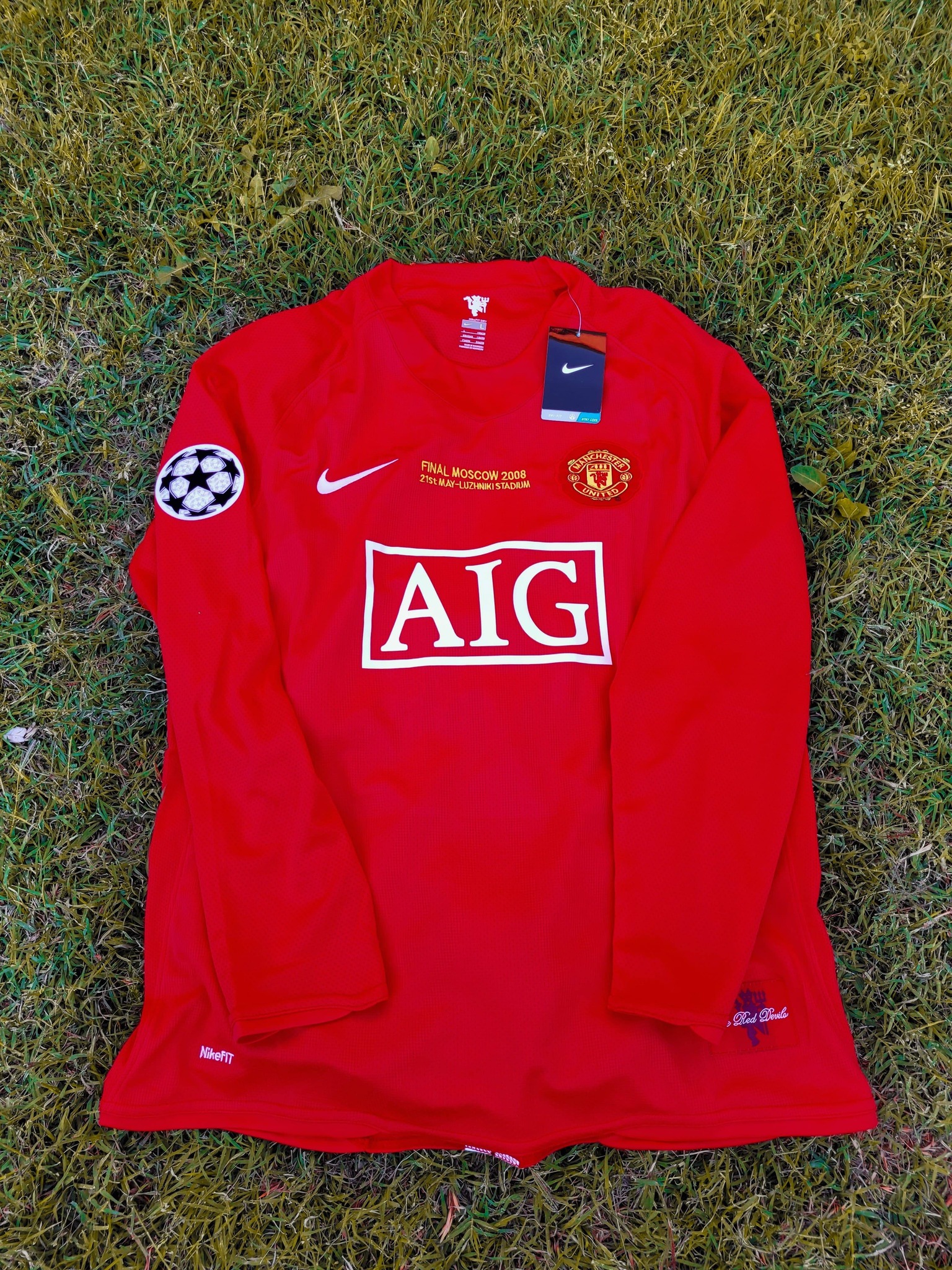 Manchester United 2008 Champions League final retro shirt