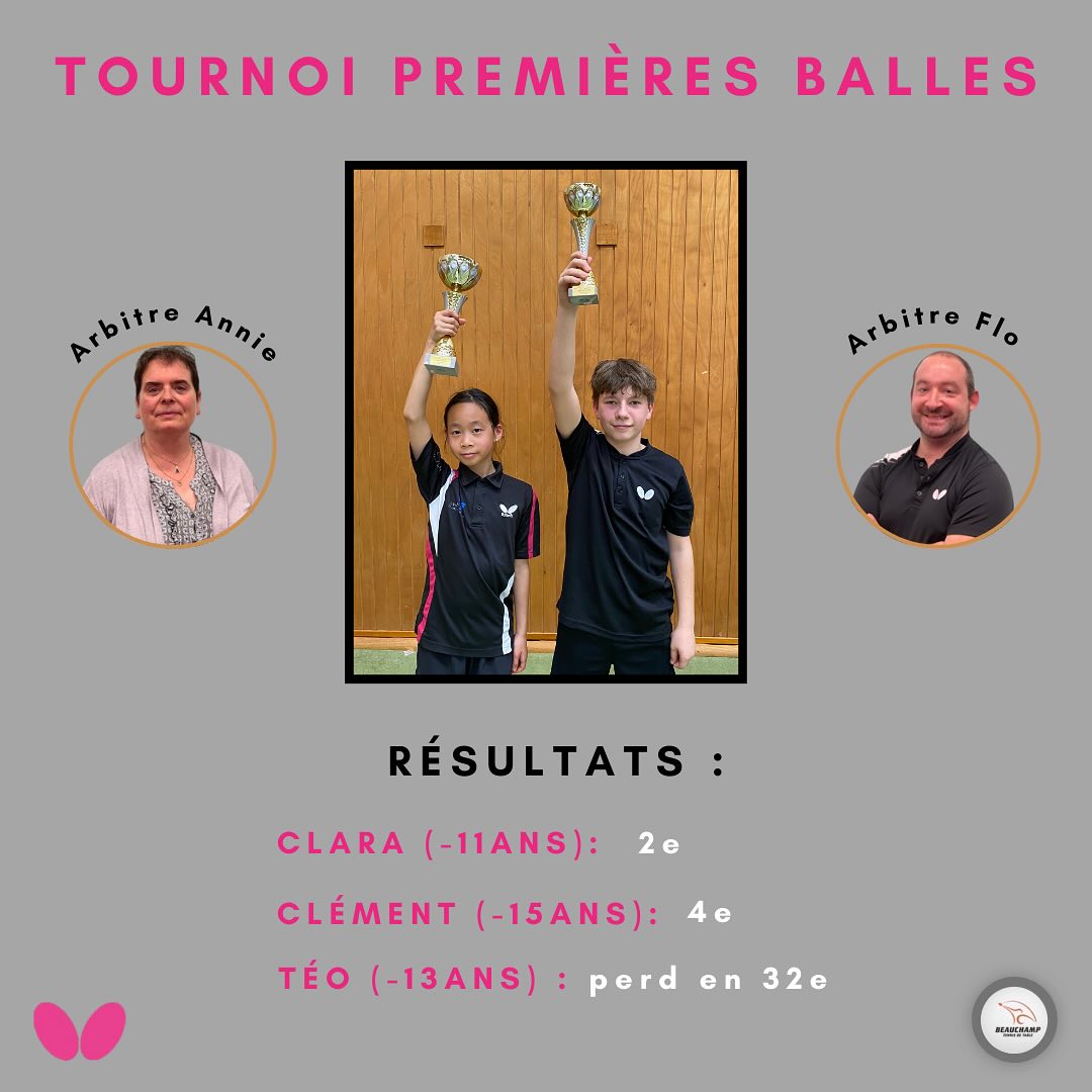 CTTBeauchamp - Un grand bravo à nos trois participants