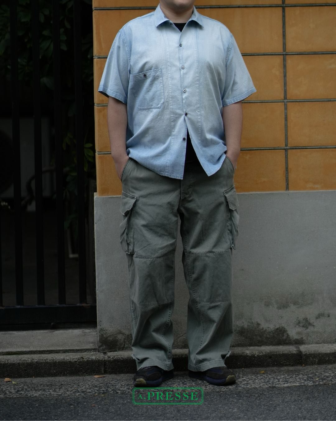 A.PRESSE ⠀ “ Vintage Chambray S/S Shirt ” lot : 26SAP-02-01 color