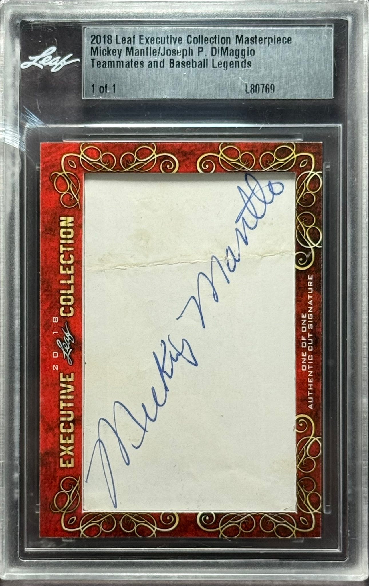 1953 mickey mantle dual cut autograph sports card