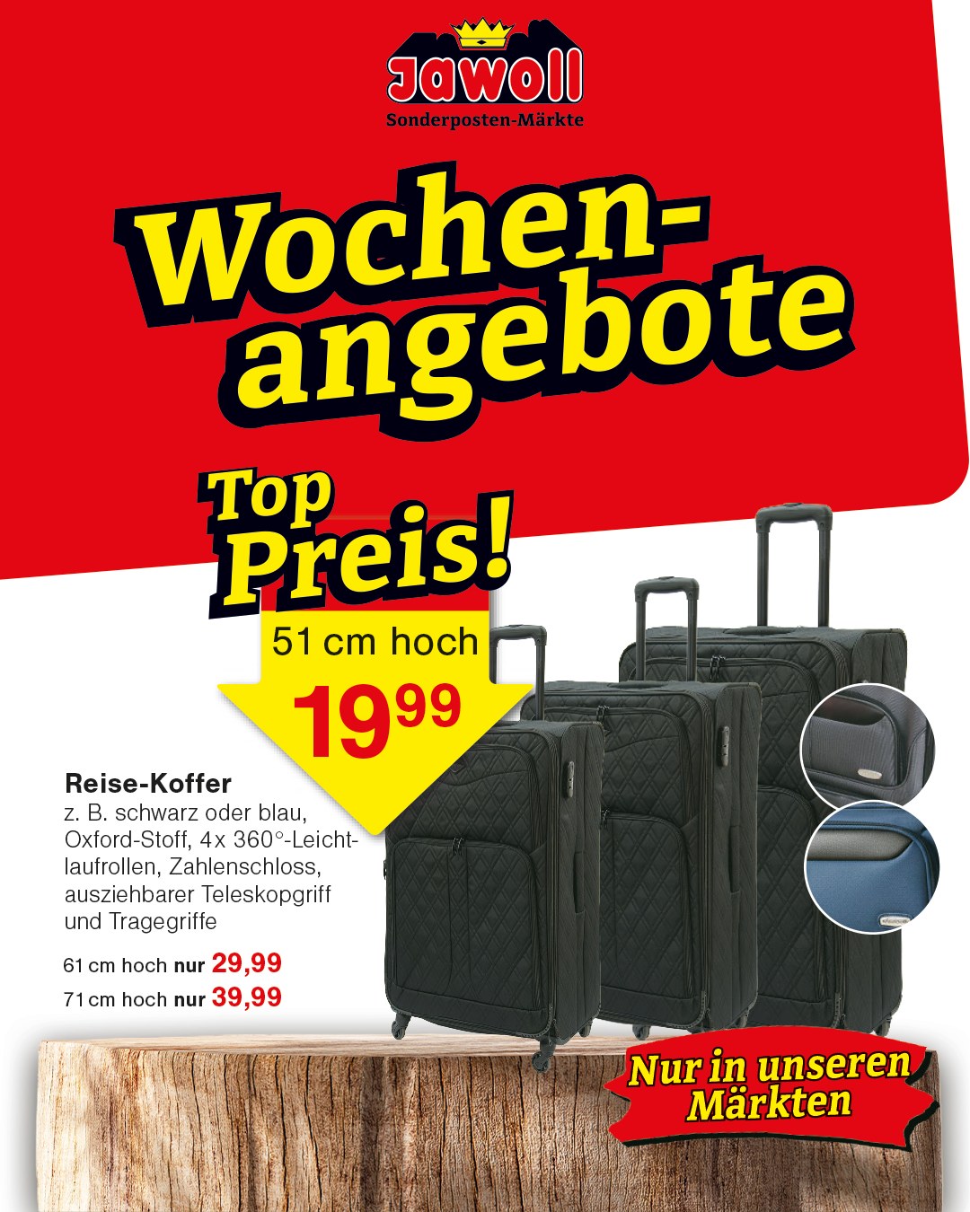 🌟 Neue Wochenangebote bei Jawoll! 🌟 Freu dich diese Woche auf tolle Angebote für Garten, Haushalt, Freizeit und vieles mehr! Ob erfrischendes Eis für warme Tage, Pflanzen & Erden für dein Gartenprojekt