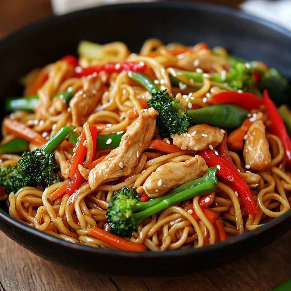 Recette - Nouilles sautées au poulet et aux légumes croquants 🍗🥦 ...