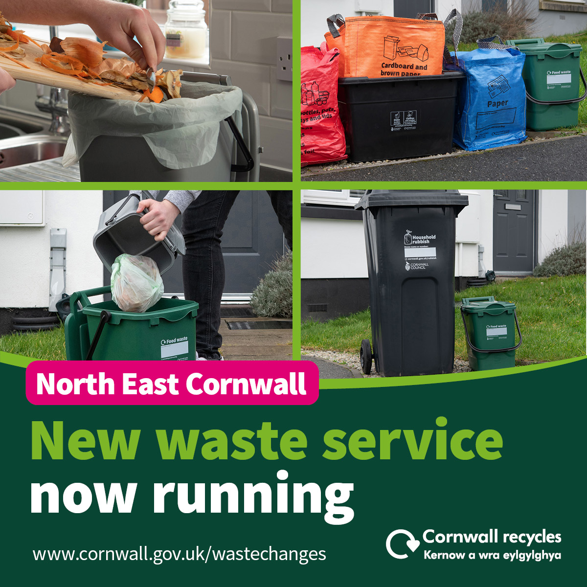 Cornwall Recycles - 🚚 North East Cornwall residents! The new food waste ...