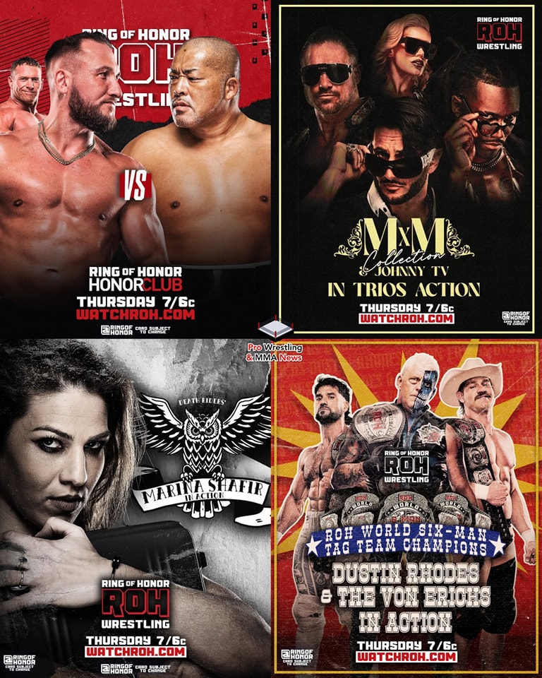 AEW & WWE Wrestling News! | Current card for today's #ROH #WatchROH ...