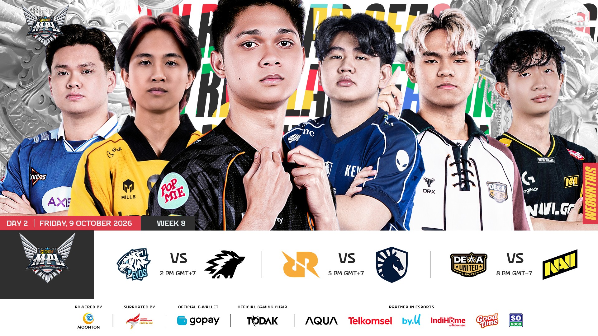 🔴 LIVE | MPL ID S18 | Week 8 Day 2 | English