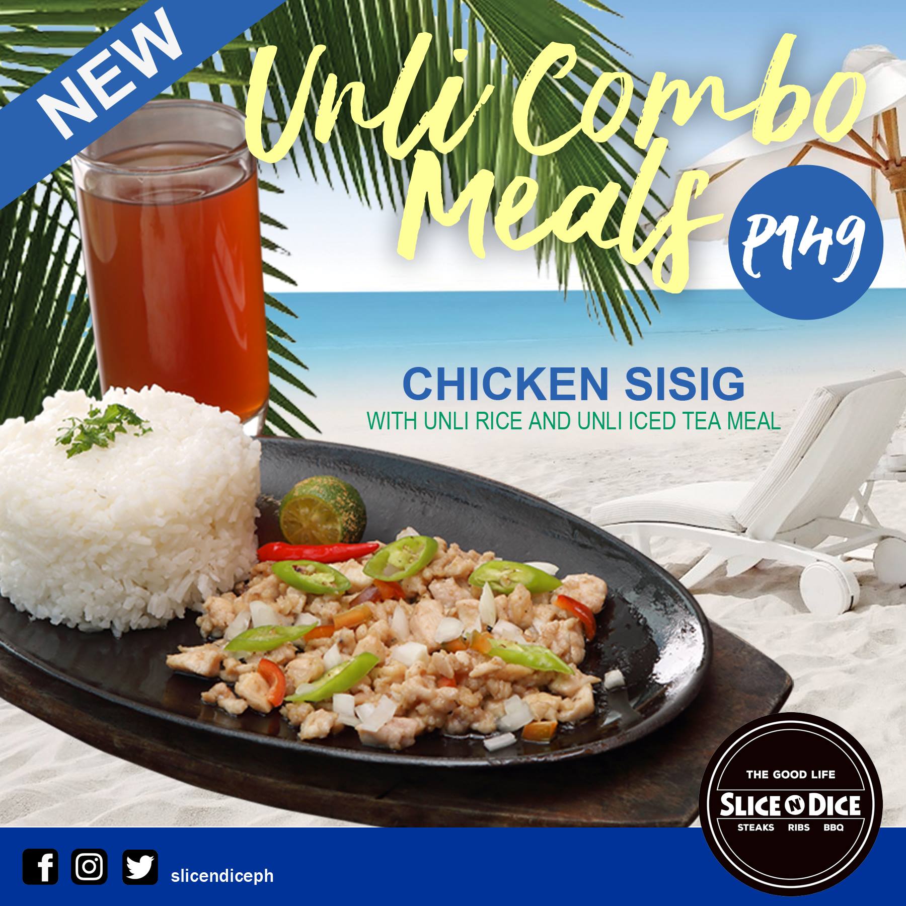 Slice N' Dice - Try Chicken Sisig with UNLI-RICE and... | Facebook