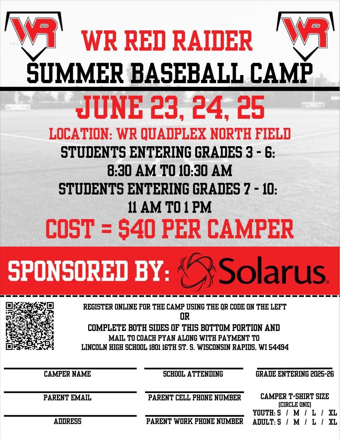 Wrysa Baseball-Softball | Wisconsin Rapids WI
