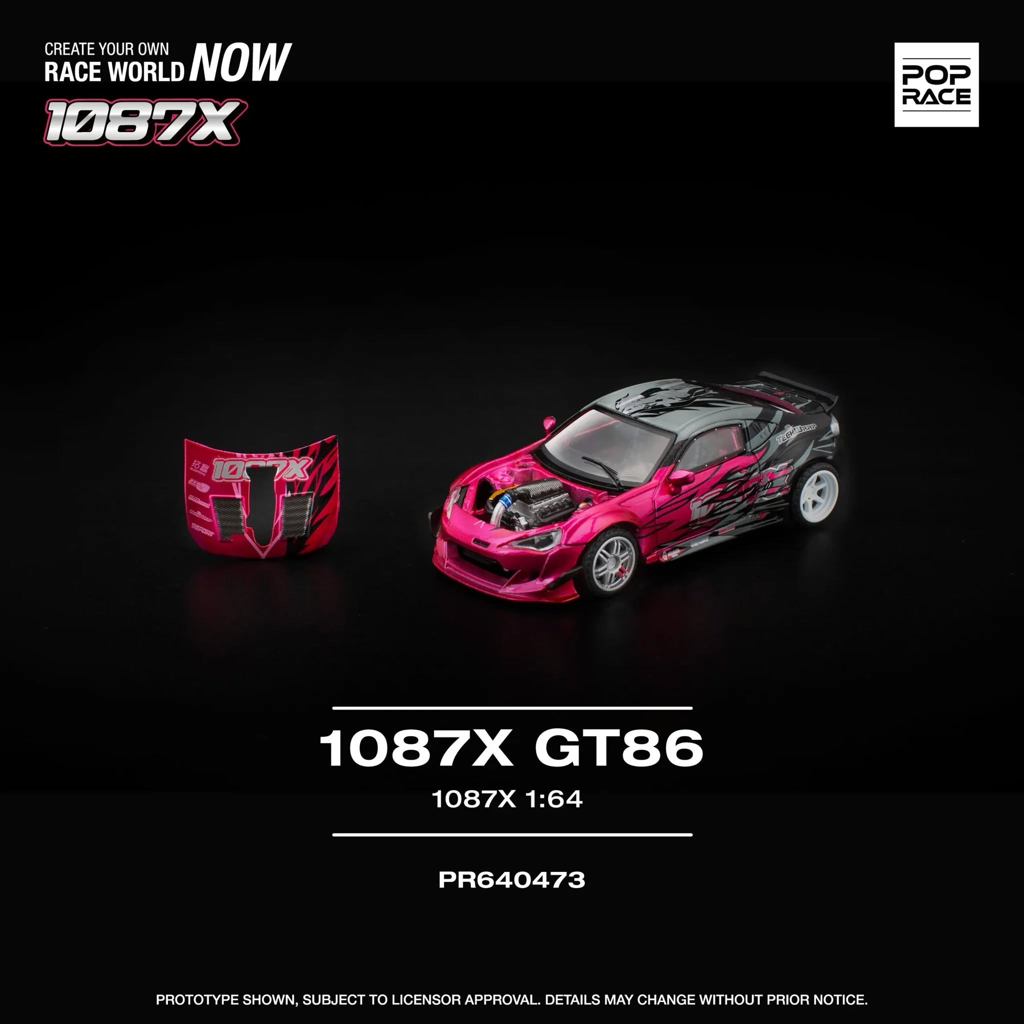 COLLECTORS💥 POP RACE 1087X GT86 👀🔥 1:64 PR640473 This