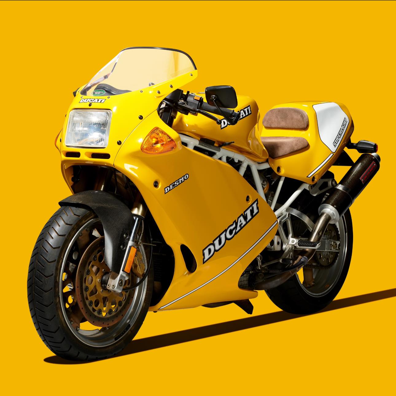Light Mellow 「Sunshine」 1993 Ducati 900 Superlight on display at Marconi Automotive Museum