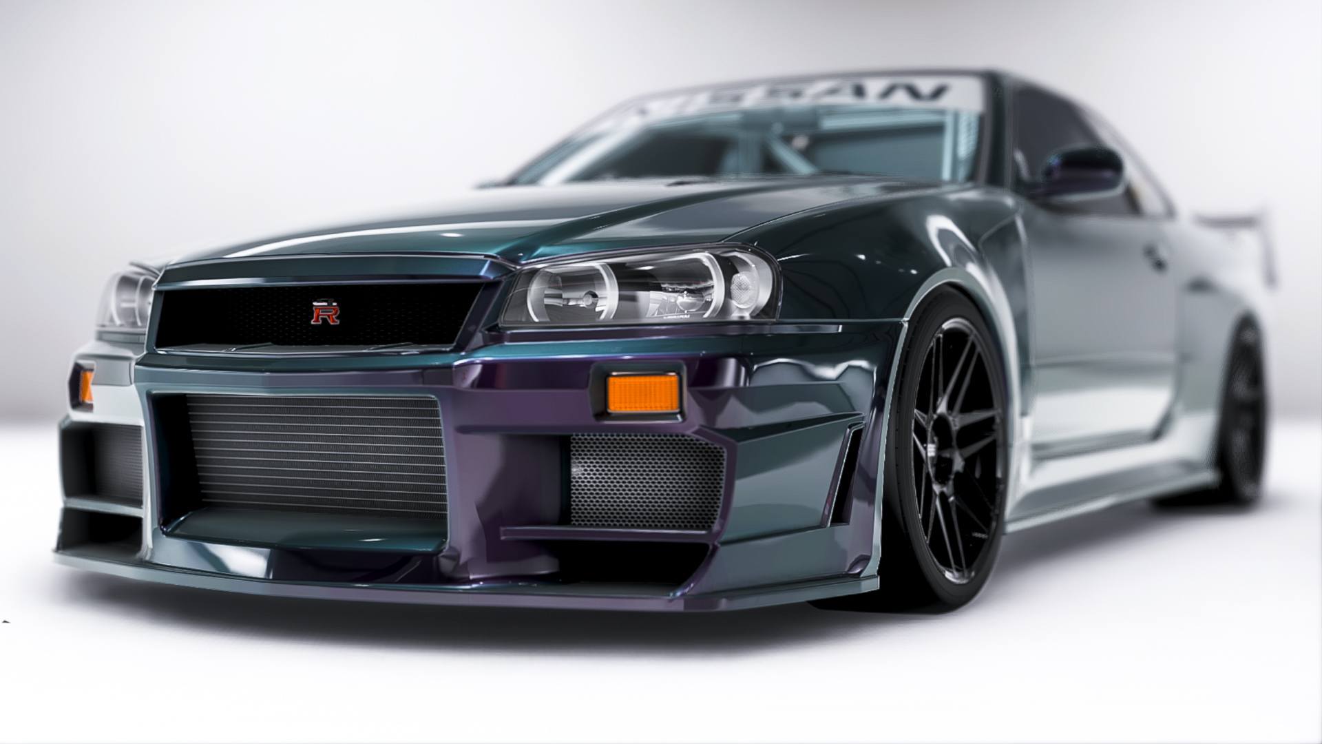 Okubo Factory R34 4DOOR GT-R NO.003 midnight purpleIII carbon