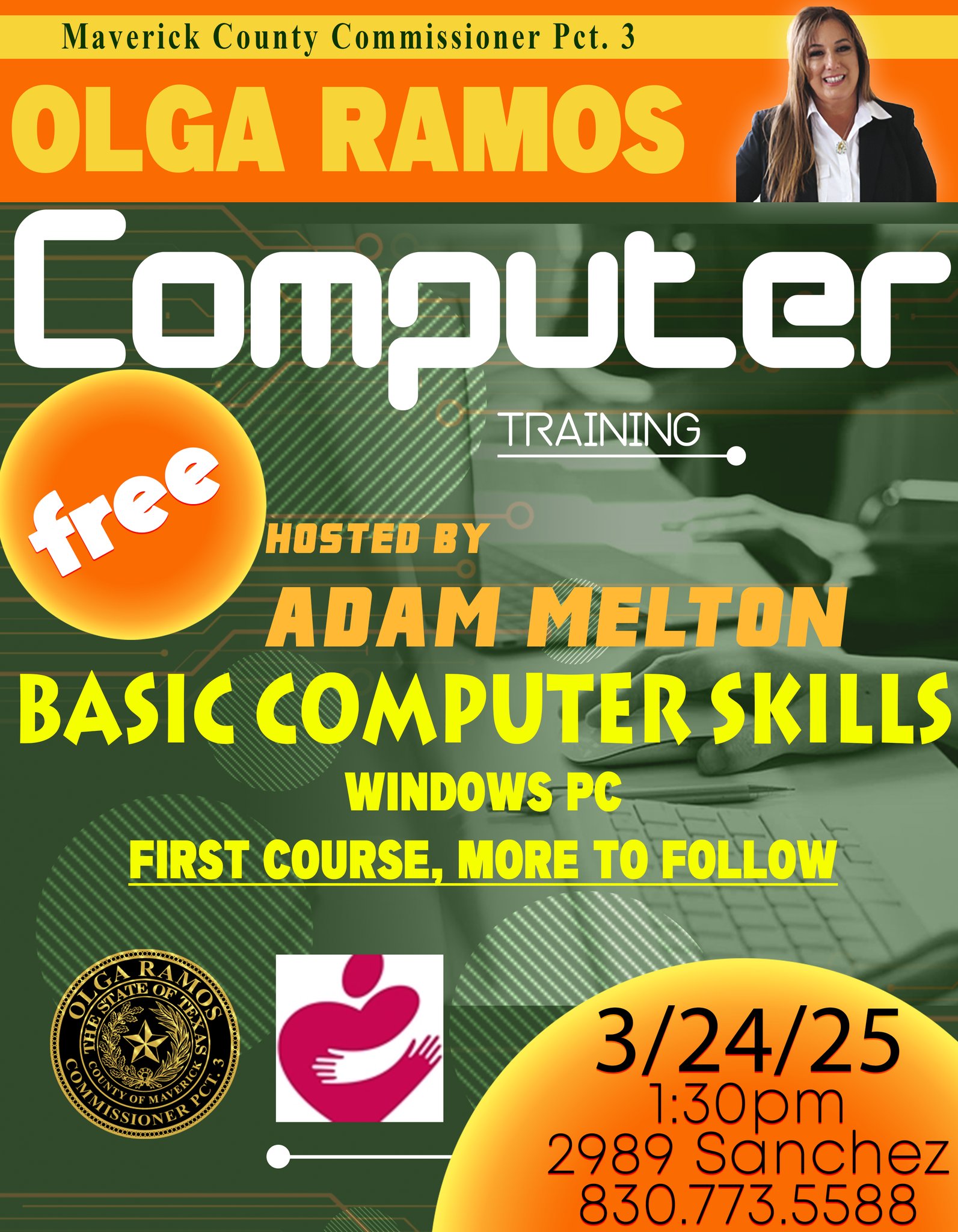 Olga - Today!! 1:30pm! Seco Mines Community Center. Need help using a ...
