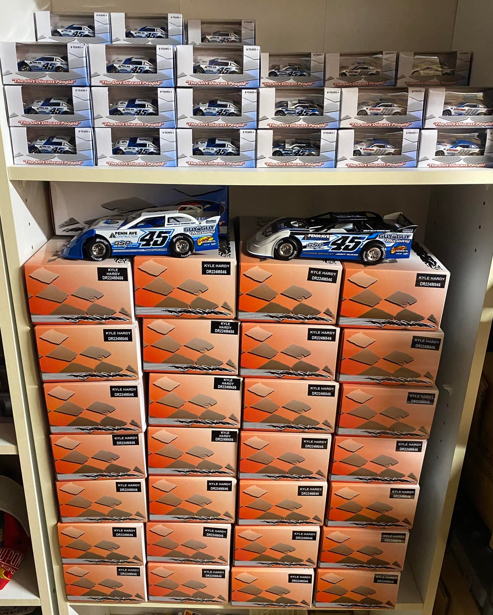 Auto Die-cast ADC 1:24 Kyle Hardy #45 SLR Racing 2023 Dirt Late Model, Autografata, Nuova