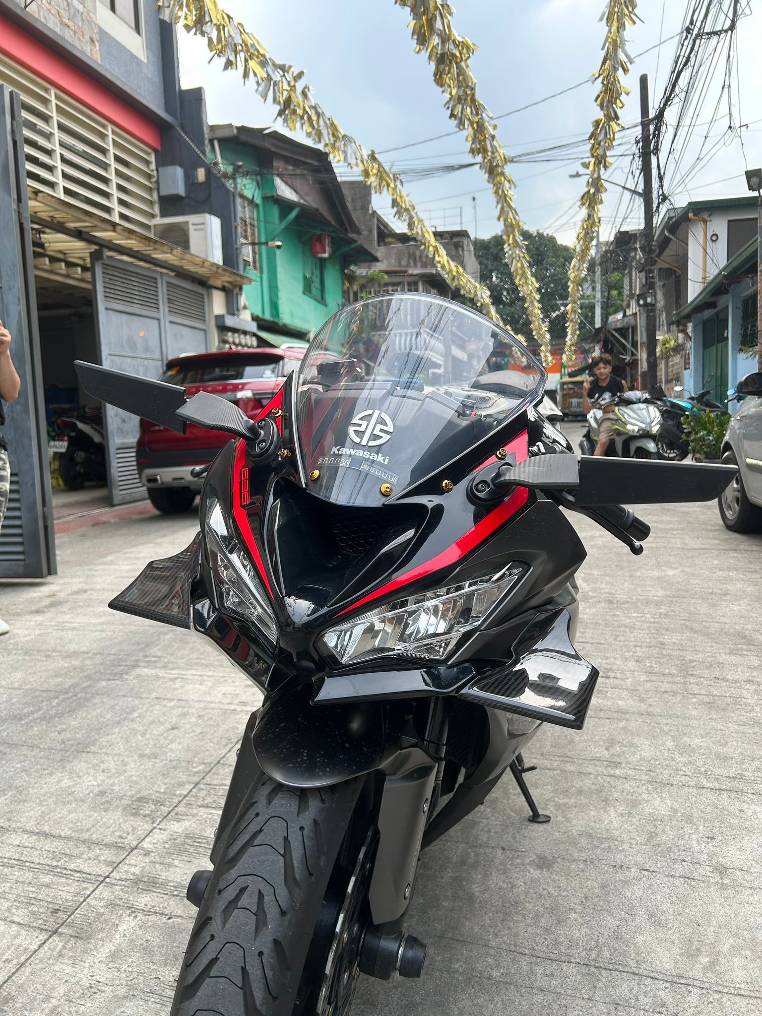 Installed 🔺 Original SNLCK Carbon Winglet Specific for Kawasaki