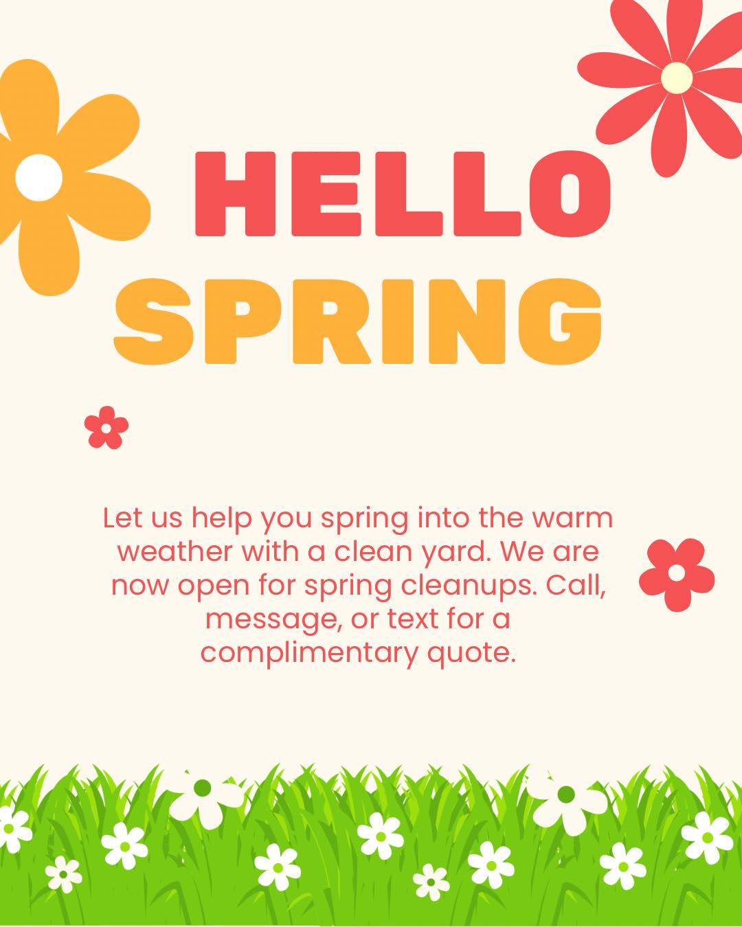 We are now offering spring cleanups... - One Legged Lawncare | Facebook