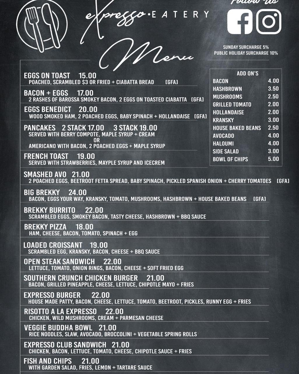 Expresso Eatery - New Menu - New Special 🌟 We’ve added a...