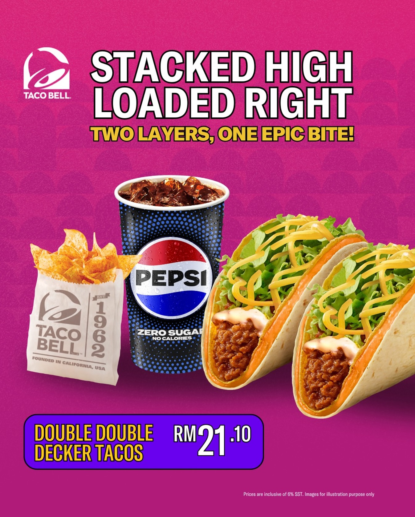 Taco - Crunch, chew, repeat! ? The Double Double Decker Tacos 