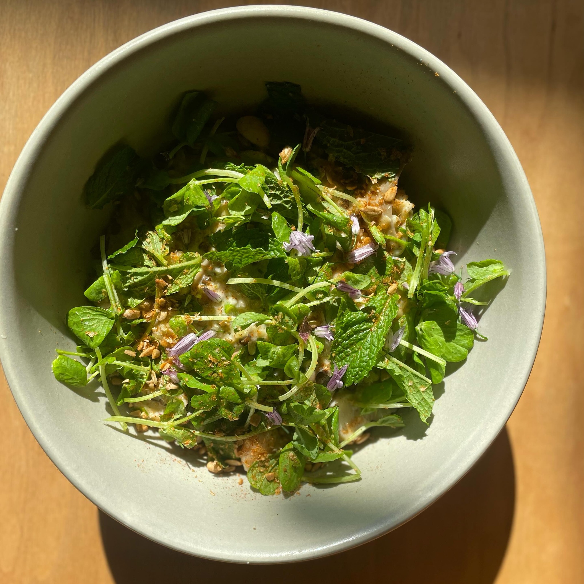 Field - new dish! sprouted grain risotto - freekeh, lentils, fermented ...
