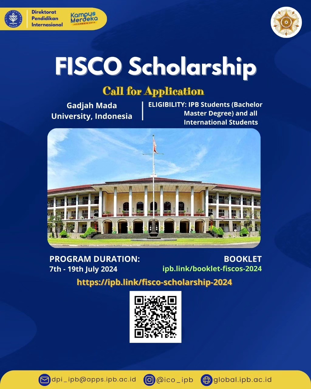 📢𝐅𝐈𝐒𝐂𝐎... - International Collaboration Office - IPB | Facebook