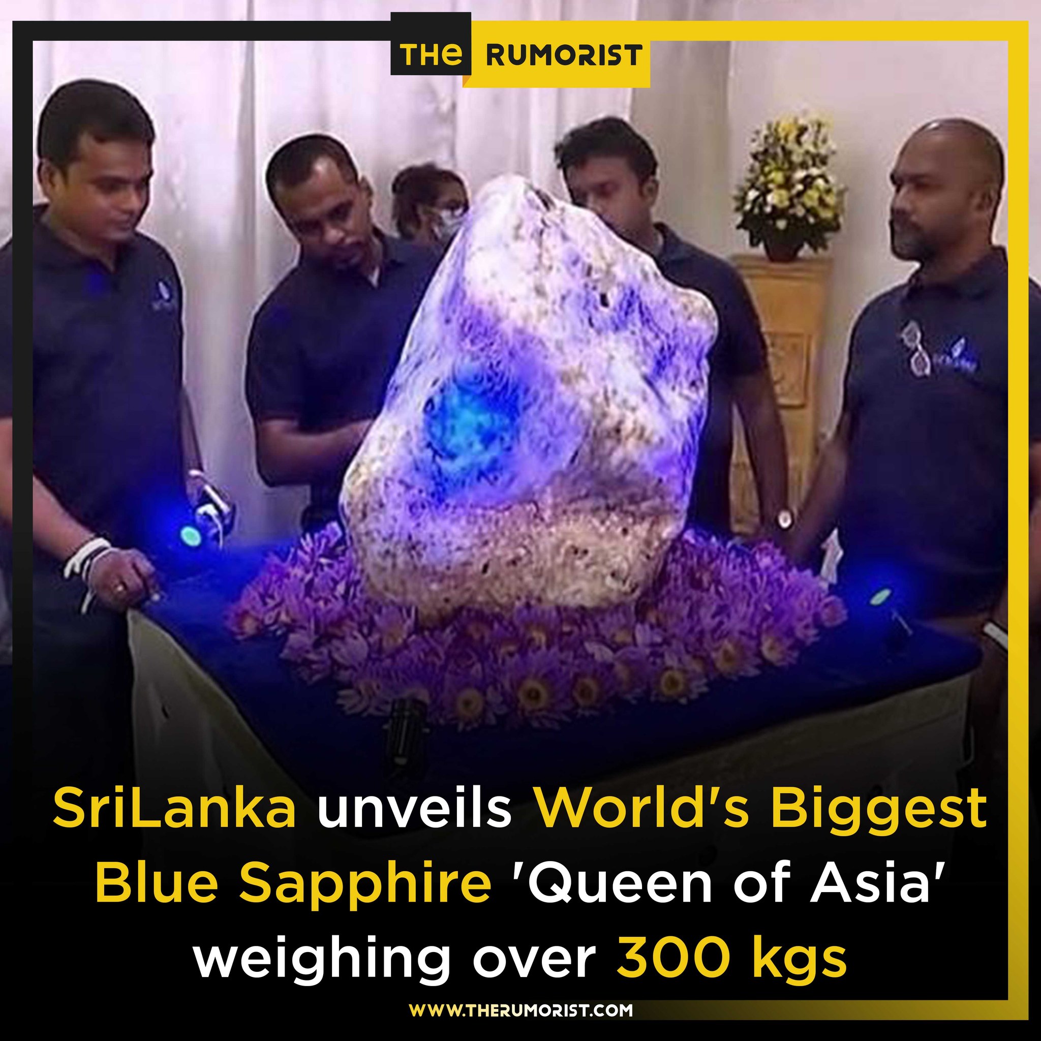 ? This natural corundum blue sapphire is said to be the largest 