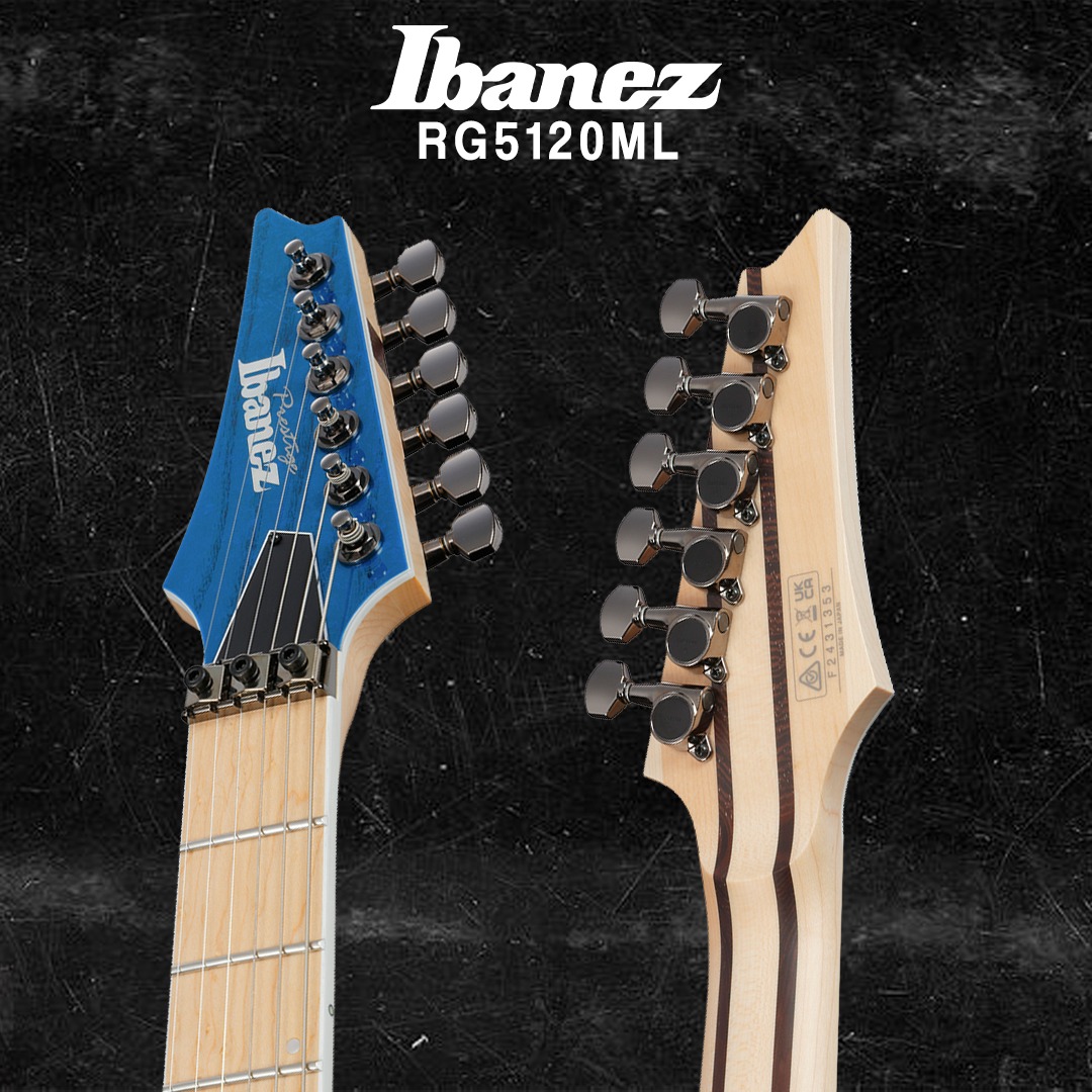 Lefty s we ve got you covered Welcome The Ibanez RG5120ML-FCN The RG is the most recognizable and distinctive guitar in the Ibanez line Three decades of metal have forged this high-performance machine, honing