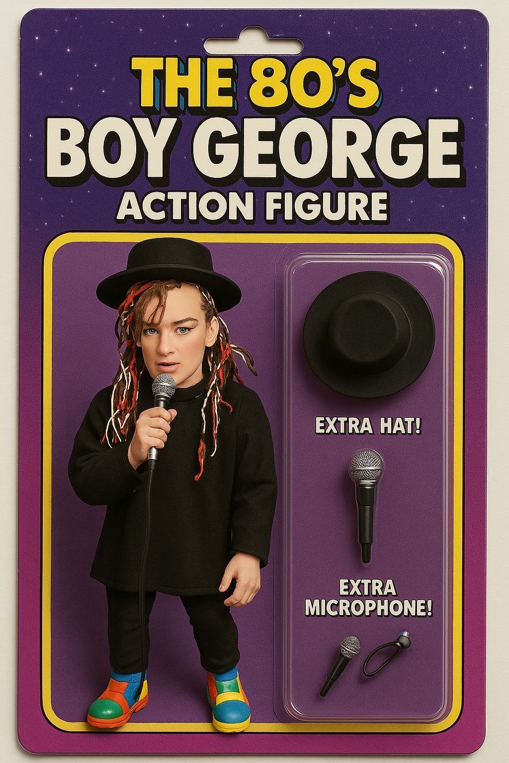 Boy George doll in one of his iconic looks