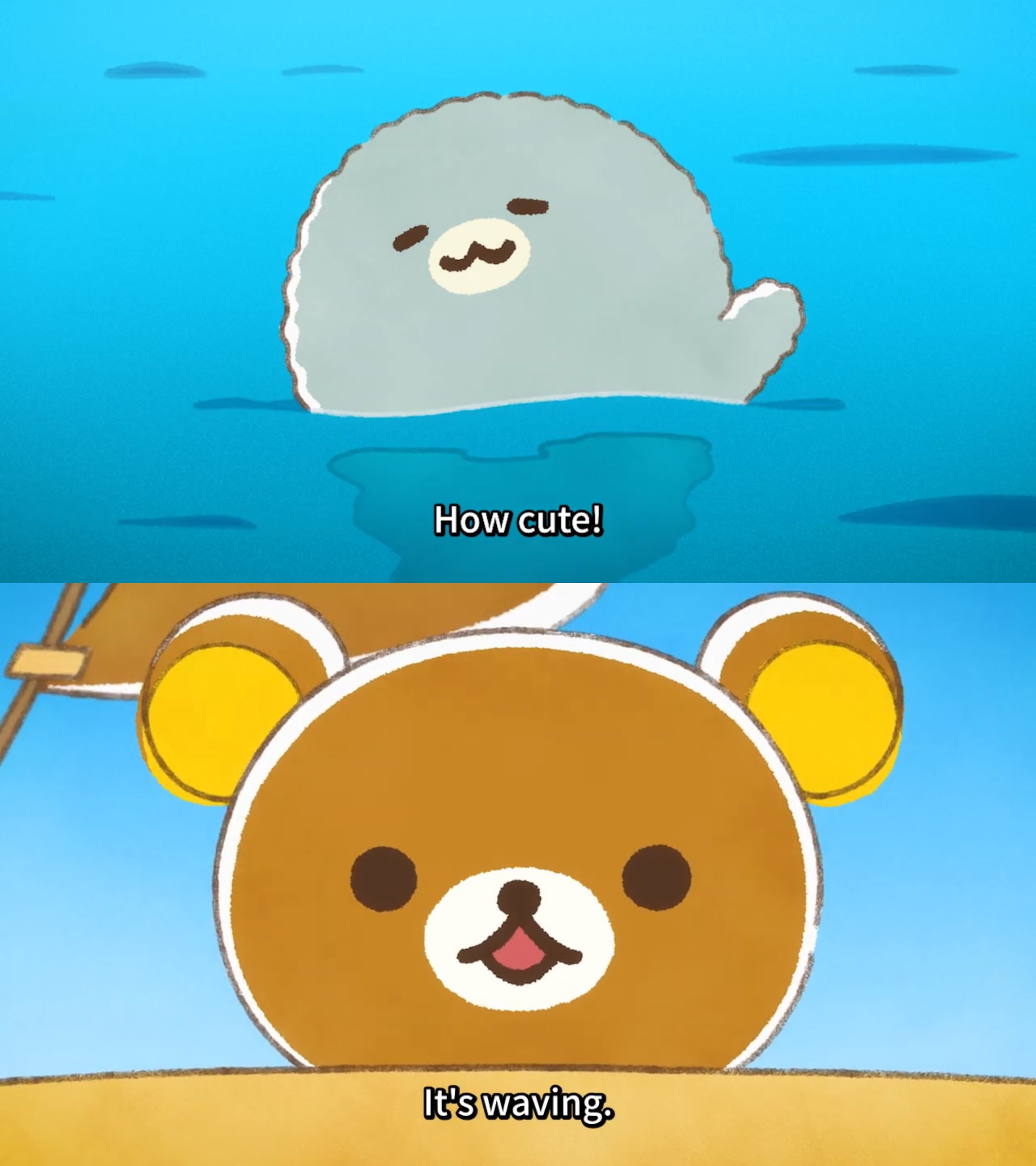 Rilakkuma is a simple guy, he sees cute, he smiles <Rilakkuma 