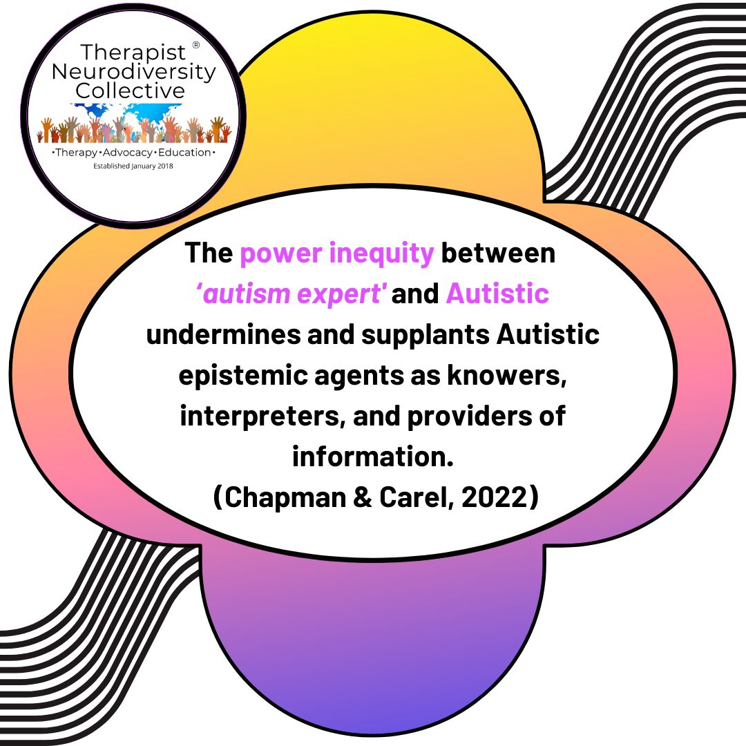 ⚖️ Epistemic... - Therapist Neurodiversity Collective | Facebook