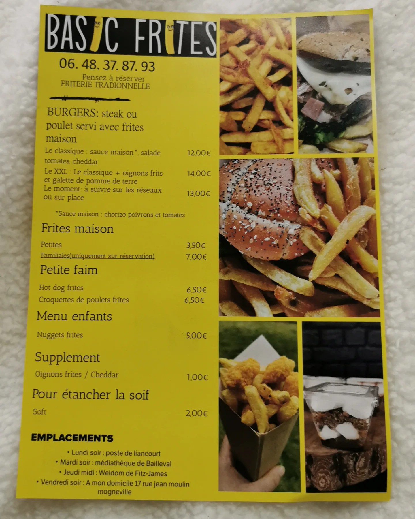 Basic frites - Bonjour à tous. Nouvelle carte, comme... | Facebook