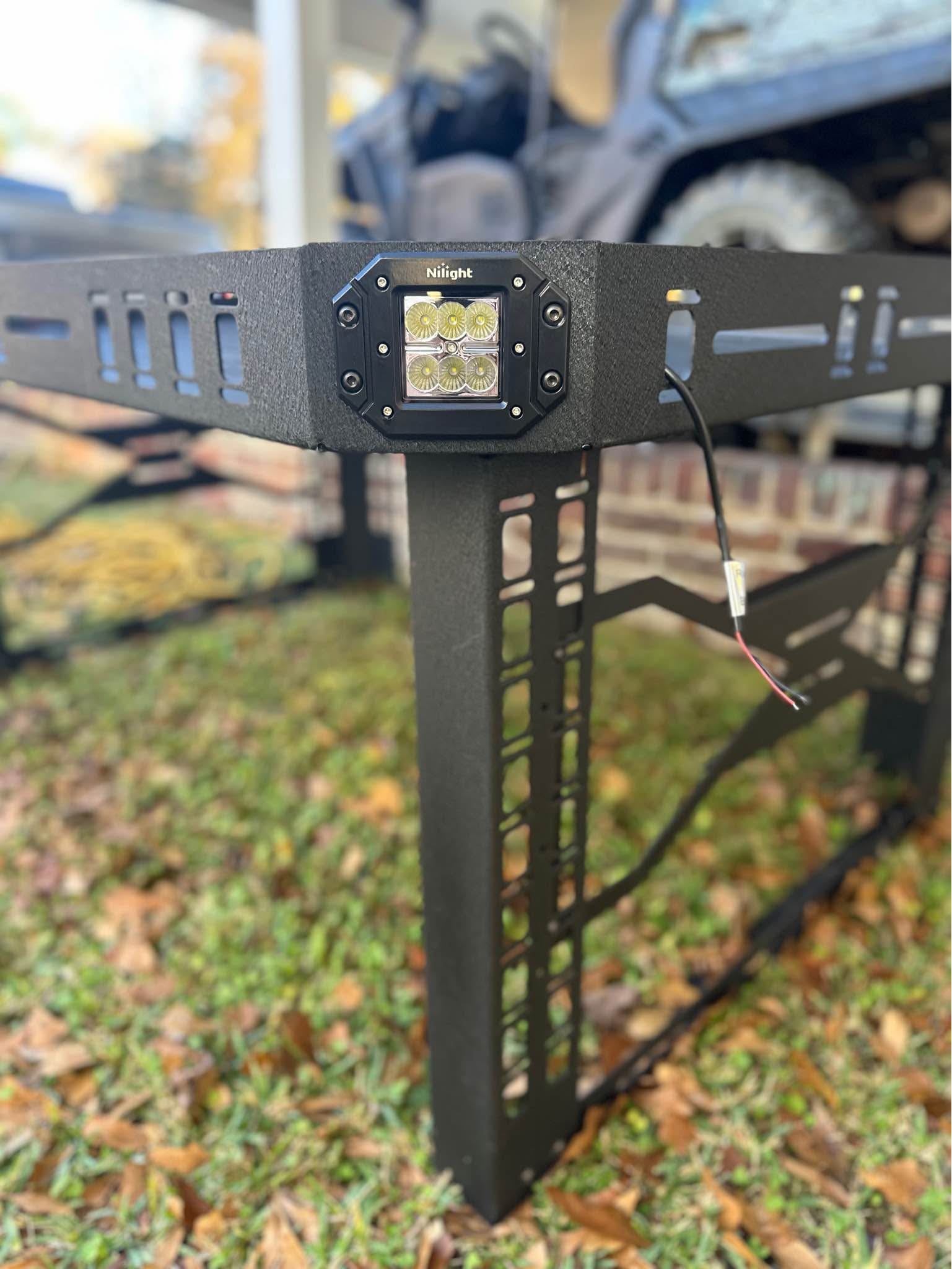 Bush Rack : UTV Bed Rack and Two Pod Lights - Car Exterior Parts ...