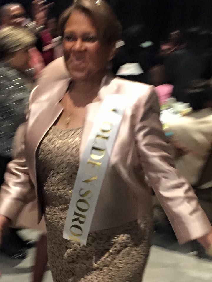 New Golden Soror C. Edith Booker celebrates at the DGS Luncheon. # ...