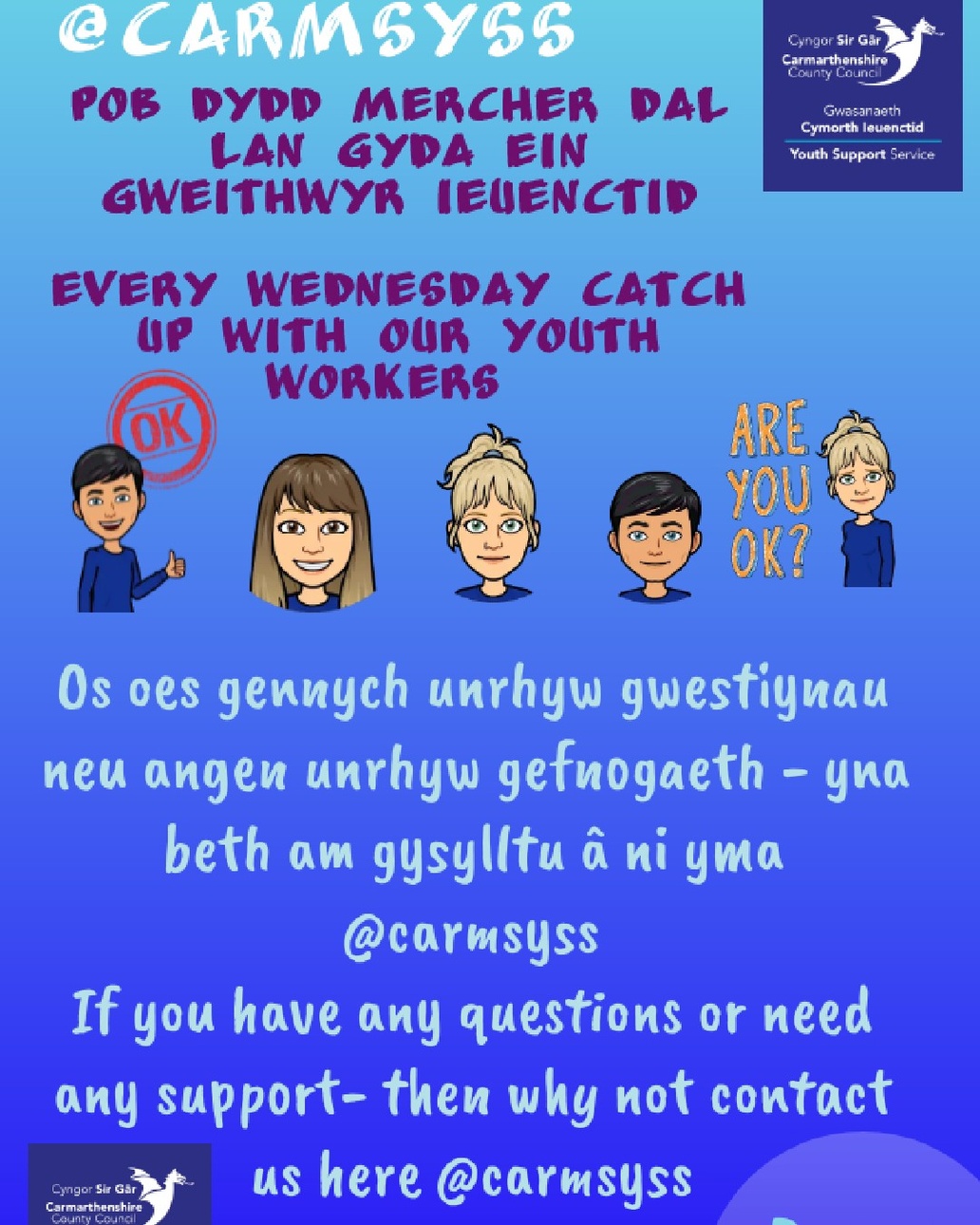 Carmarthenshire Youth Support Service | Caerfyrddin