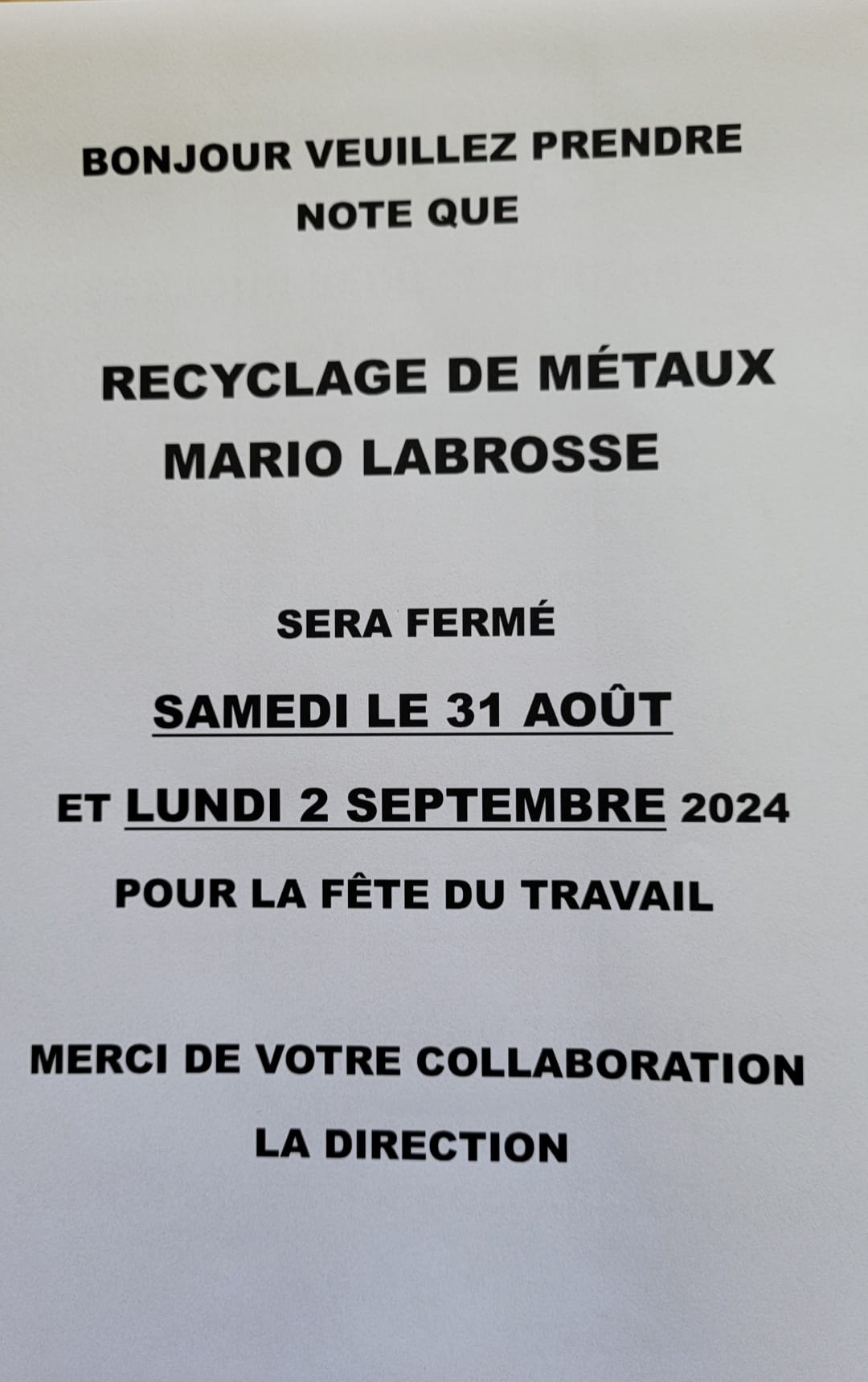 Entreprise de Recyclage Mario Labrosse inc | Saint-Rémi-d'Amherst QC