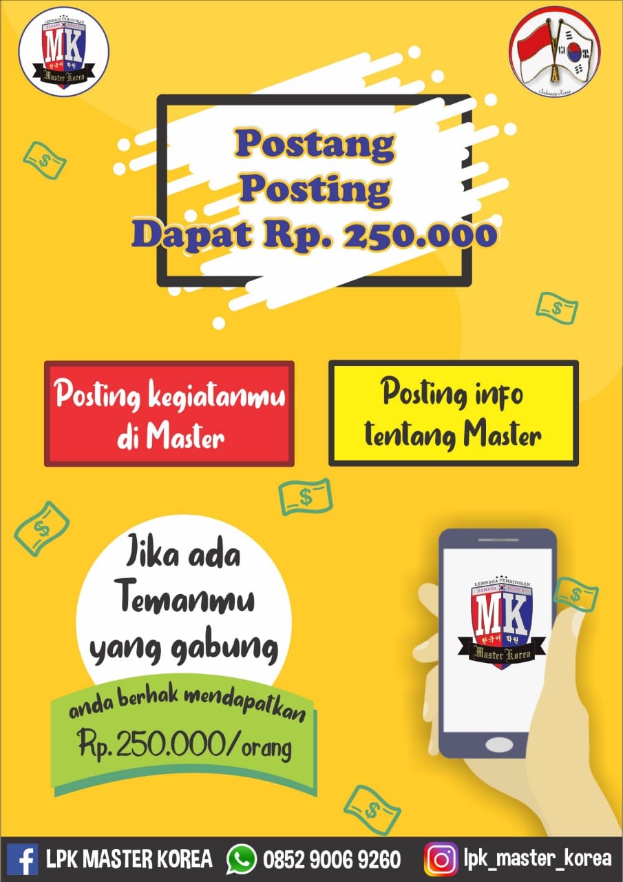-Sambil belajar di MASTER bisa mendapatkan duit. Caranya? +Postang ...