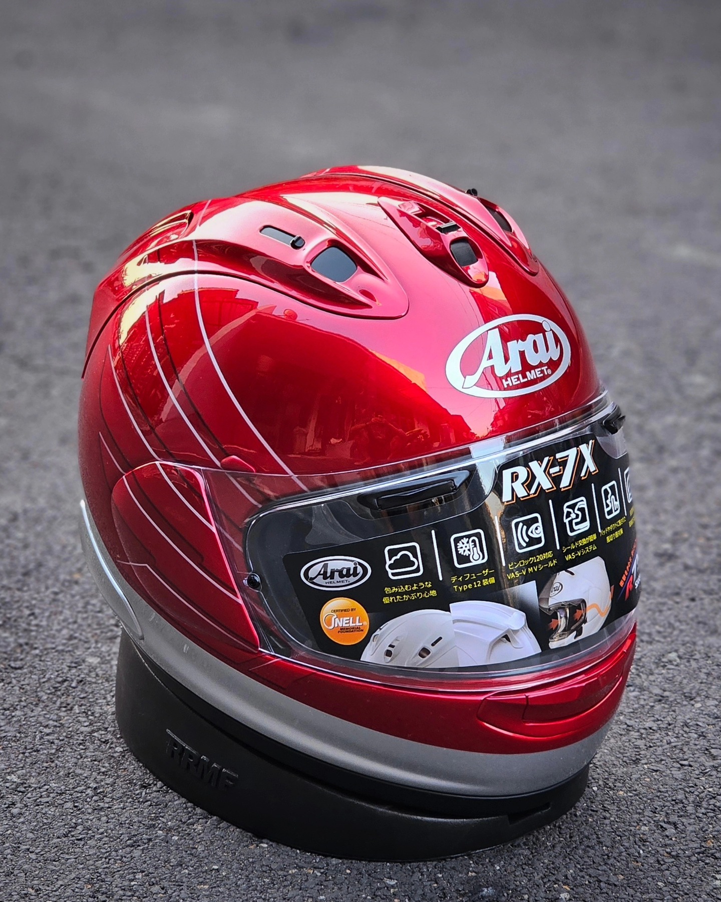 Arai RX-7X HONDA CB Silver/Red ltd edition Size L Brand New 