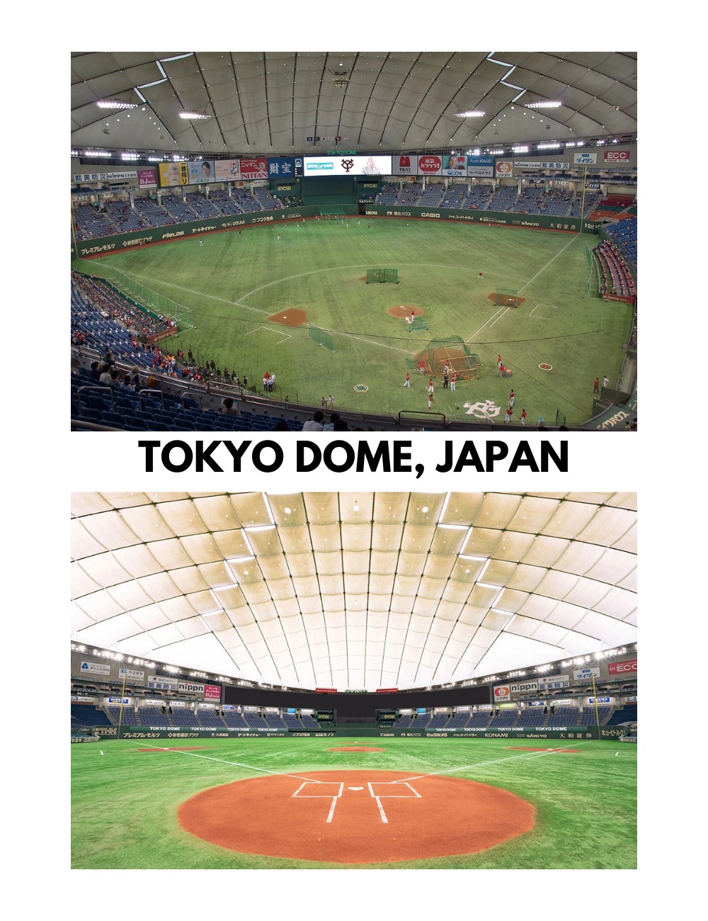 The iconic Tokyo Dome Stadium ??. Opened it