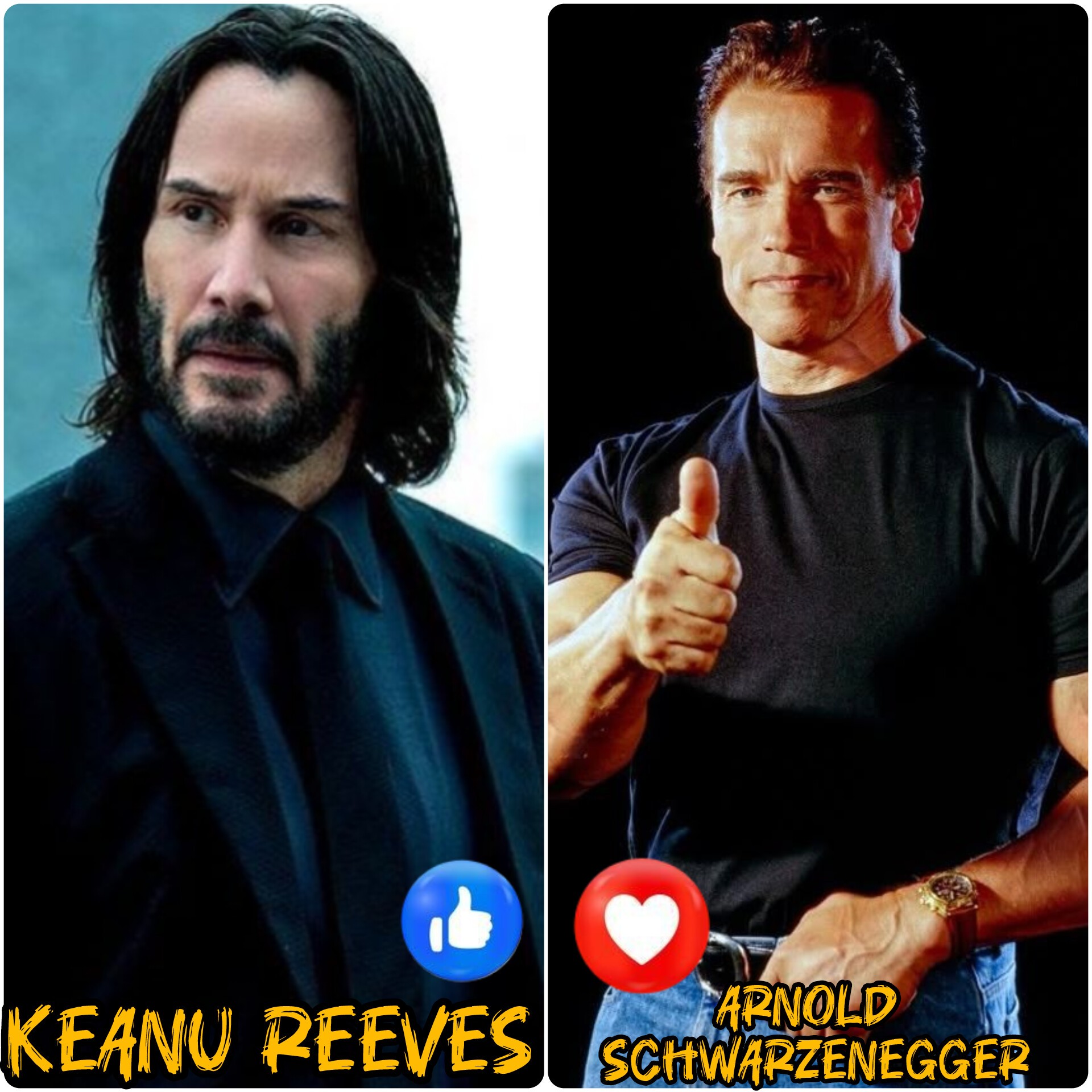 Take - Keanu Reeves 👍 // Arnold Schwarzenegger ️ Keanu Reeves 👍 – The ...