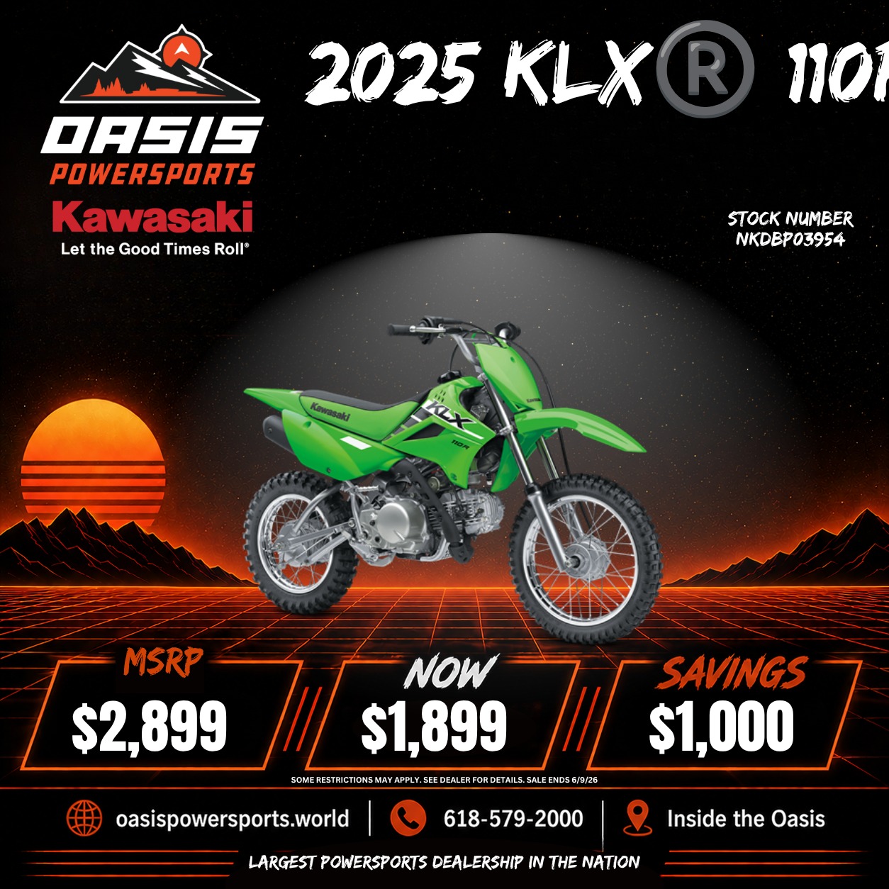 Kawasaki powersports sale at Oasis Powersports