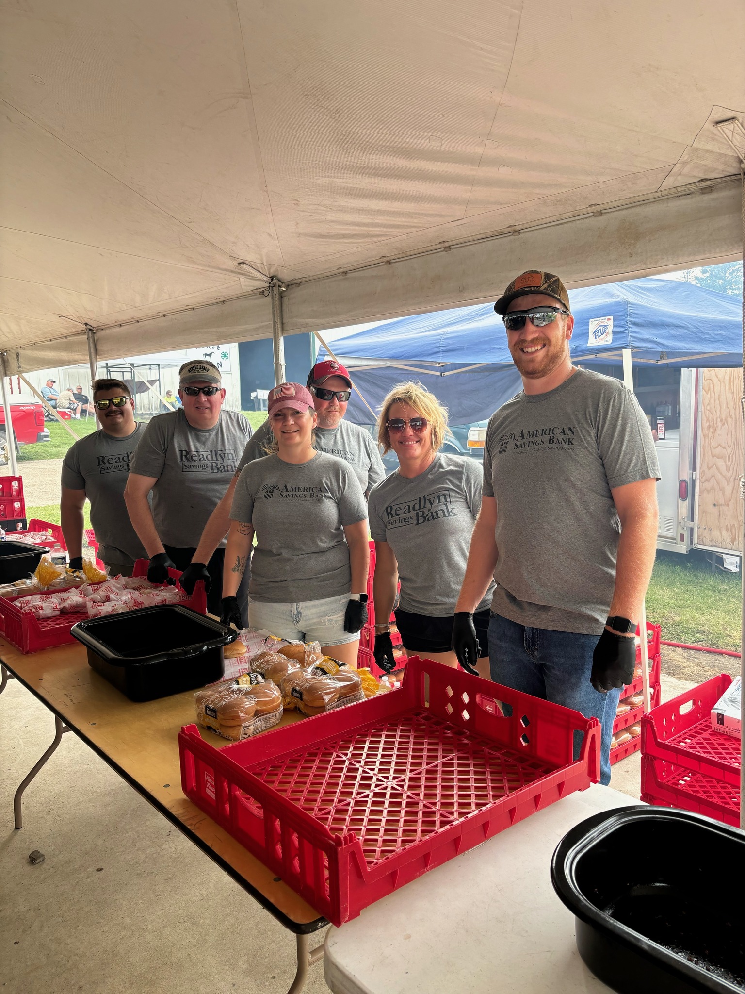 RSB/ASB crew had the pleasure of helping hand out free burgers during ...
