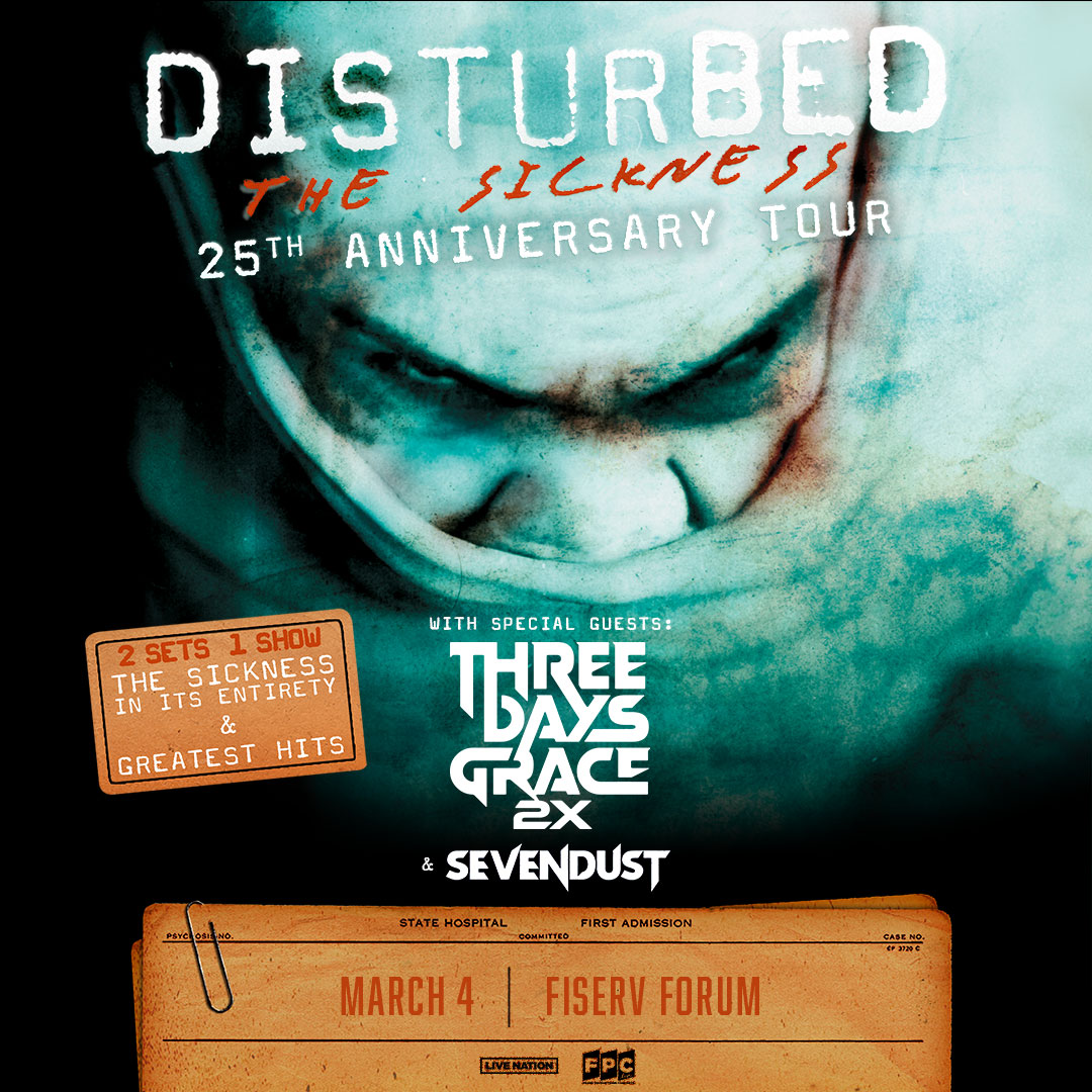 JUST ANNOUNCED: Disturbed will bring The Sickness 25th Anniversary