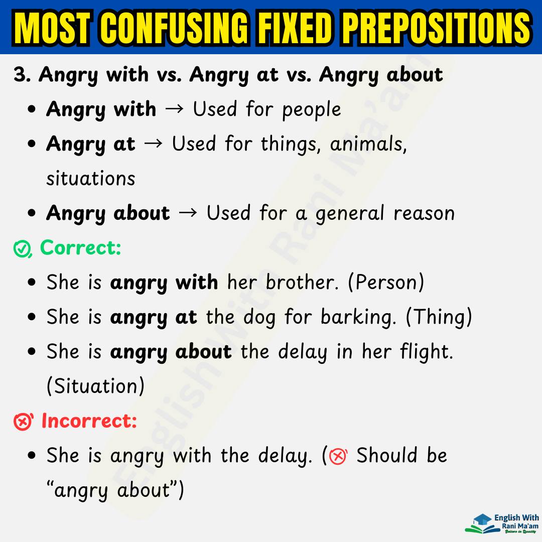 Most Confusing Fixed... - English With RANI MAM | Facebook
