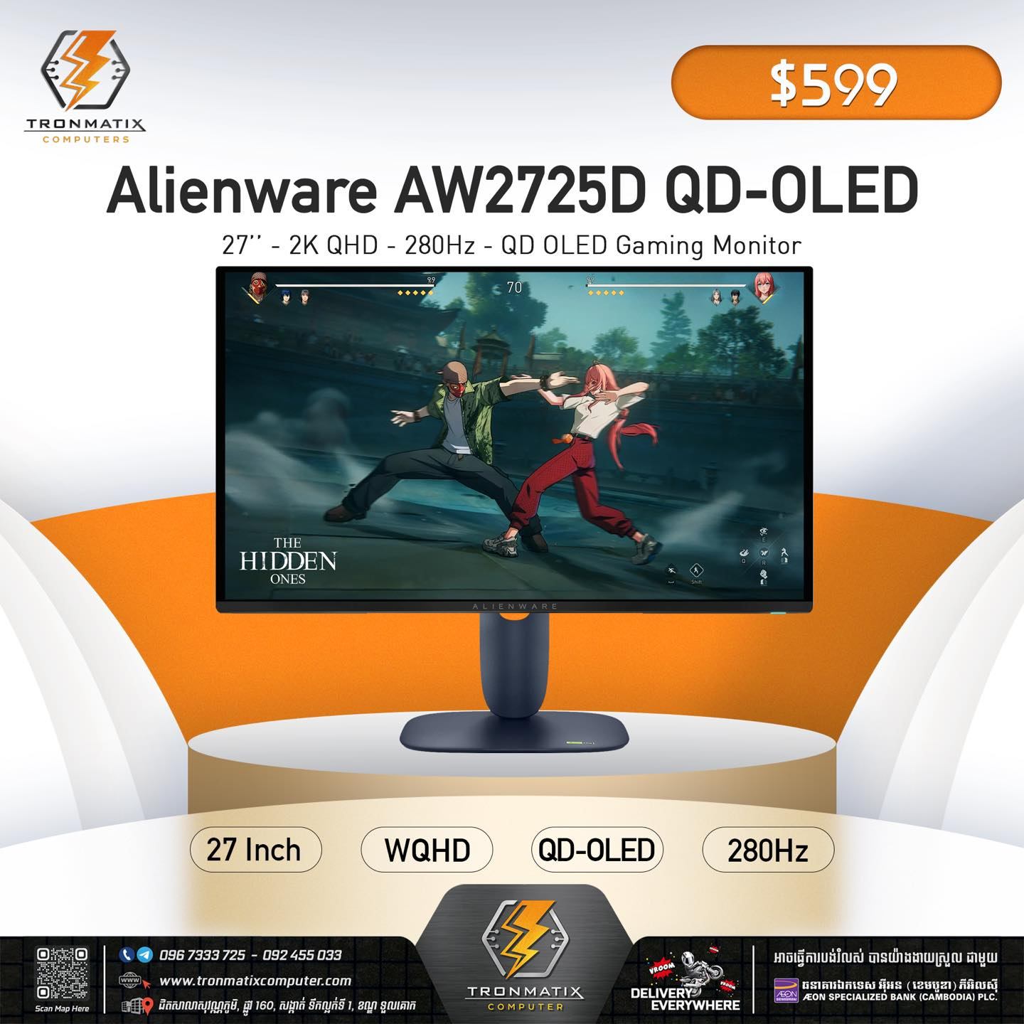 New Model 280Hz OLED Price : 599$ New 3 Year Warranty - Alienware 