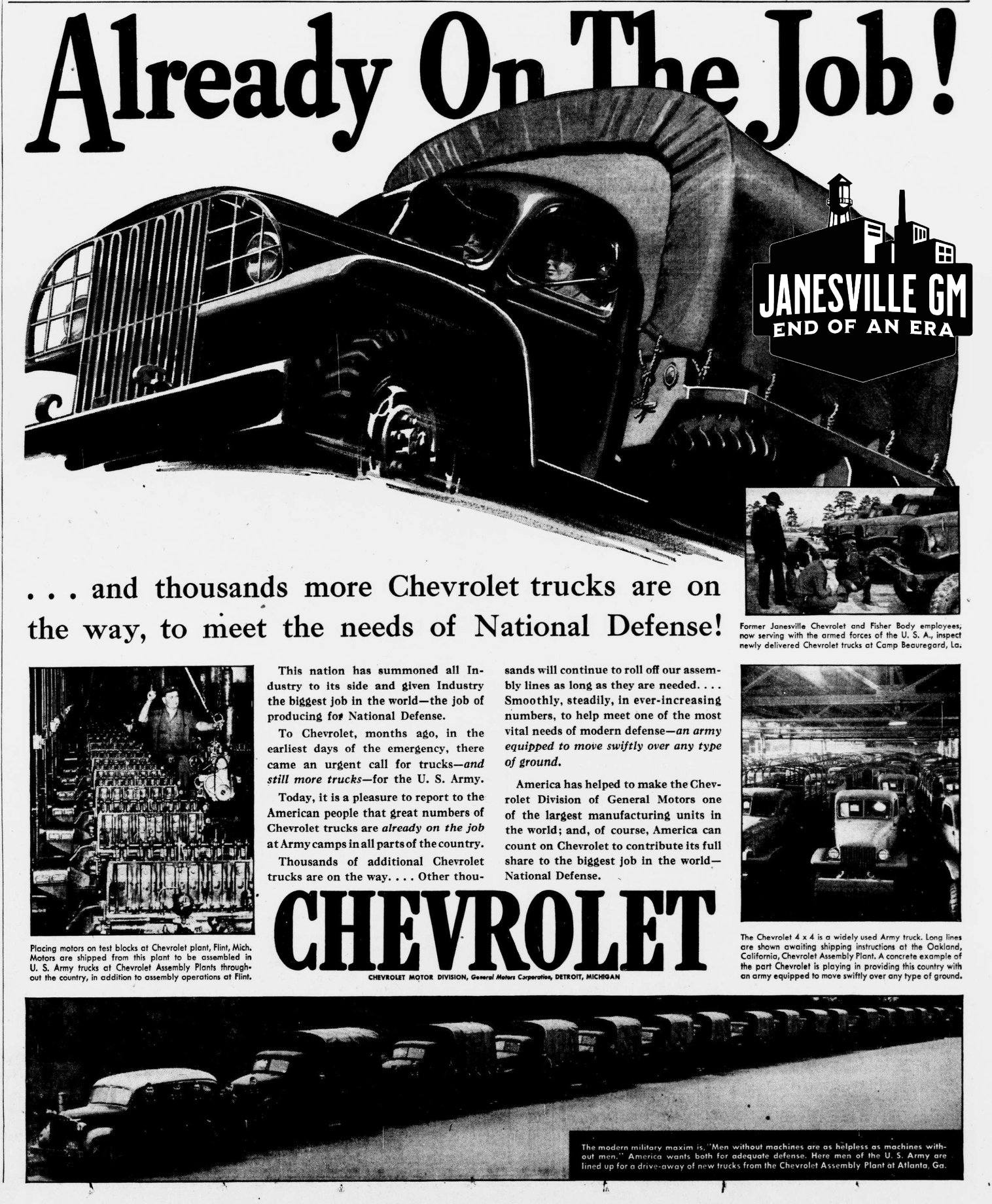 Chevrolet Advertisement – “V for Victory”, 1945. A wartime
