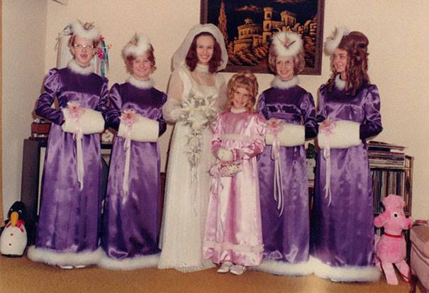 dreadful bridesmaid dresses Most Hilarious Vintage Bridesmaids 👗👰‍♀️ Navy Blue Ruched Satin 22 Color sukienka maxi Size:38 Short