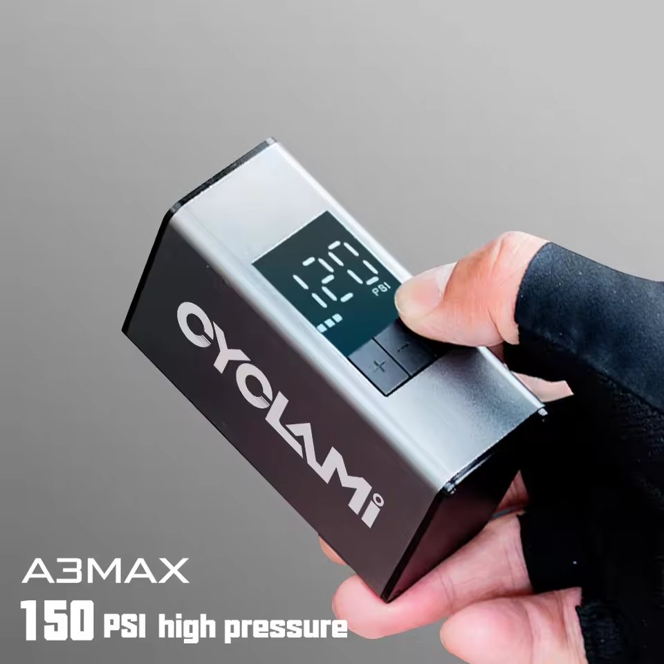 CYCLAMI 携帯ポンプ 150PSI A3MAX CYCLAMI A3 MAX電動エアポンプ 10.3Bar 150PSI アルミ合金製ポータブルオートタイヤインフレータ 自転車、車、自動車、セダン用  - AliExpress 18