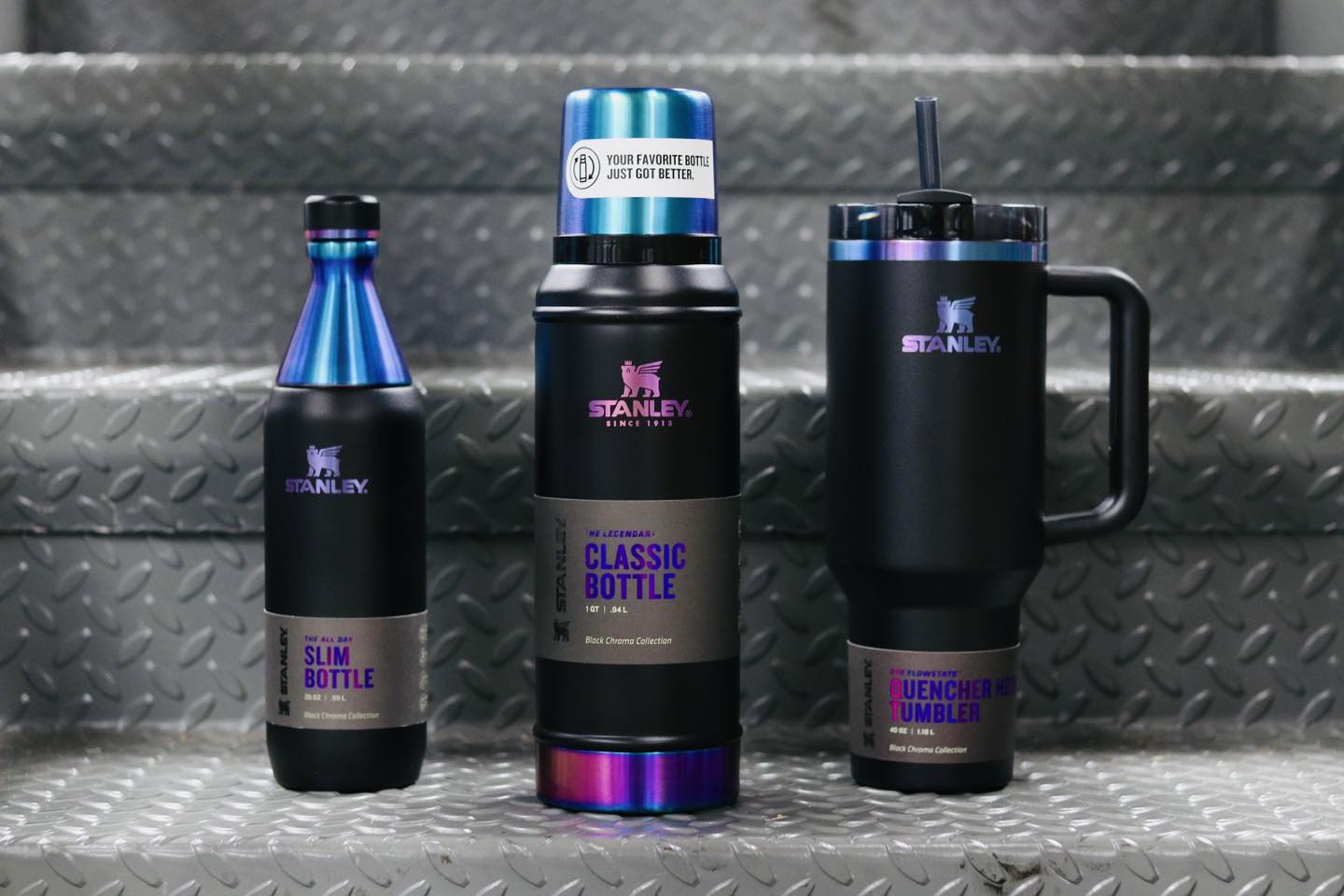 Meet the stunning new Black Chroma Stanley — sleek, bold, and