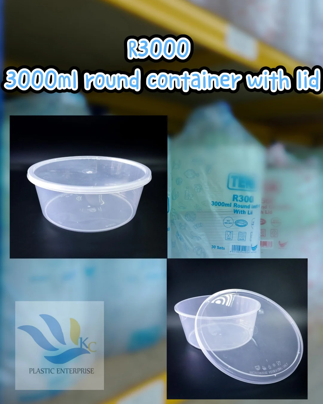 KC - TEKA R3000 Round Disposable Plastic Food Container ( 30pcs ...