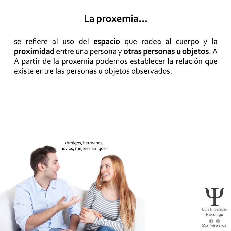 El concepto de proxemia o proxémica... - Psic Luis E Salazar | Facebook